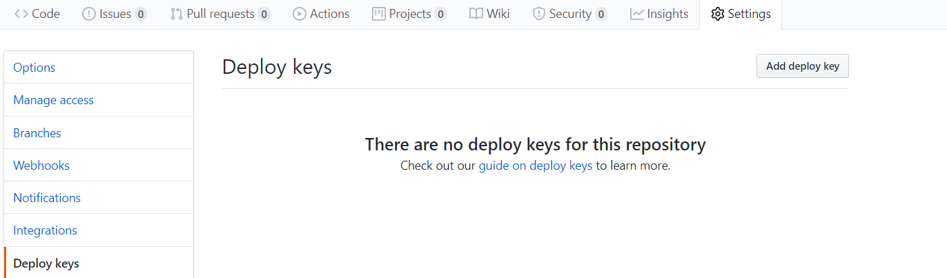 deploy key